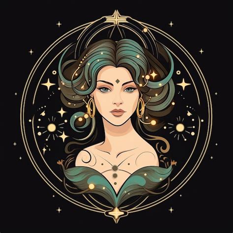 Premium Ai Image Zodiac Sign Virgo Astrological Horoscope Vector