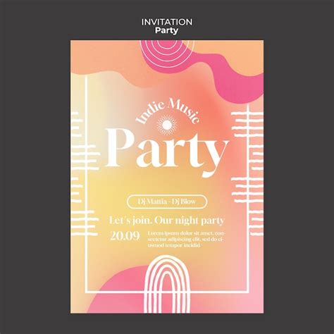 Premium Psd Themed Party Invitation Template