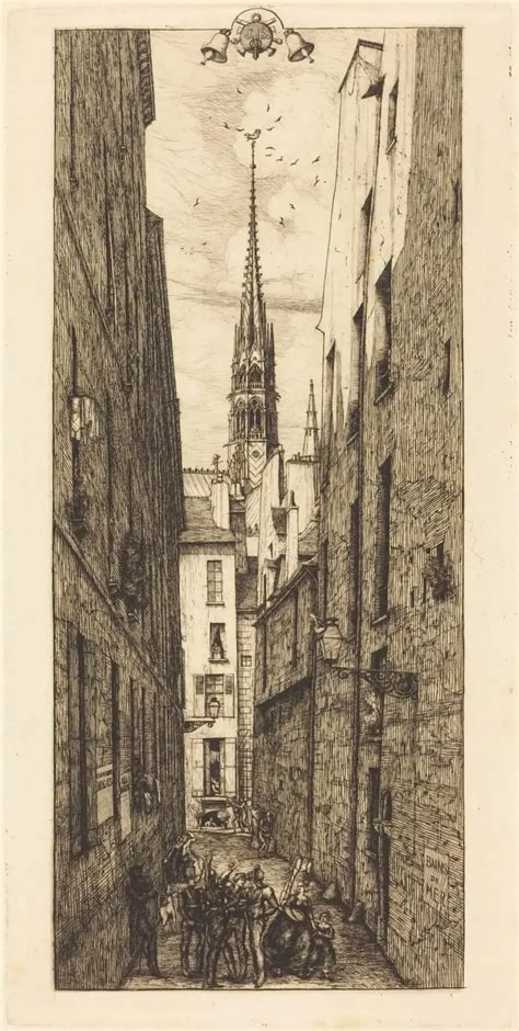 Charles Meryon La Rue Des Chantres Paris Chantrey Street Paris