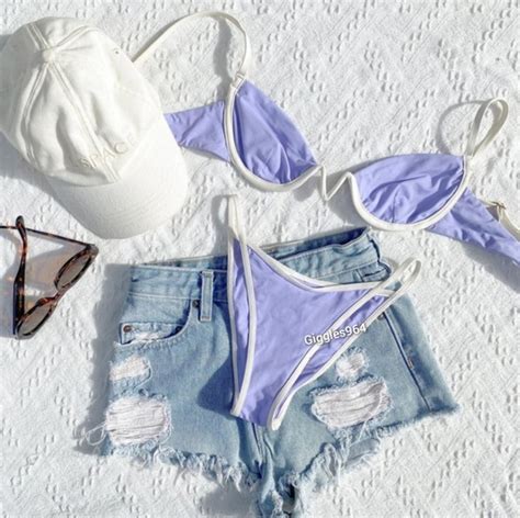 L Space Swim Lspace Nico Tommy Bikini Set Wisteria Purple Cream Poshmark