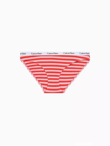 Bikini Carousel Rojo Rayado Cl Sico Calvin Klein Env O Gratis