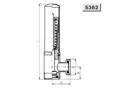 5362 Ограничительный клапан, Р-Р 90° | Niob Fluid