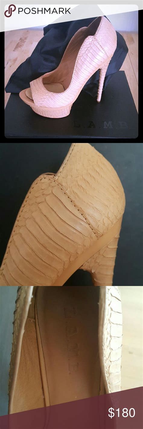 Size Nude Snake Skin L A M B Stilettos