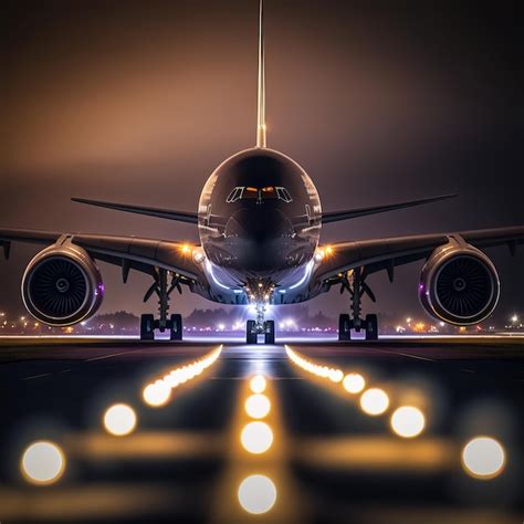 Premium Ai Image Airplane Taking Off From The Airport Closeup Of An