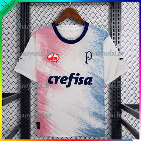 Camisa Da Equipe Masculina 2023 Outubro Rosa Futebol Pemls Shopee Brasil