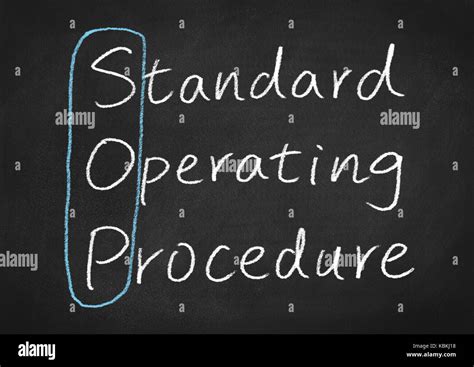 Sop Standard Operating Procedure Stock Photo Alamy