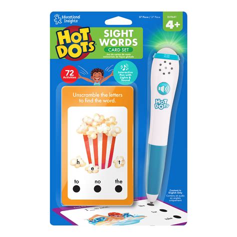 Hot Dots Sight Words Card Set Educational Insights Playwell Canada