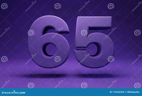Violet Velvet Number 65. Indigo Color Font Character Stock Illustration ...