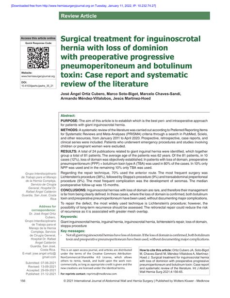 Pdf Surgical Treatment For Inguinoscrotal Hernia With Loss Of