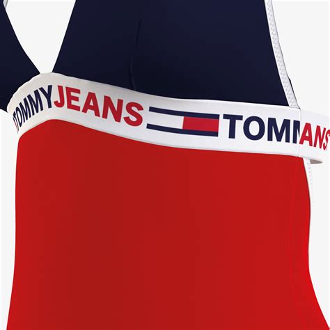 Tommy Jeans Triangle One Piece Rp Kadın Mavi Mayo Kadin Mayo Bikini 34 4543043 SuperStep