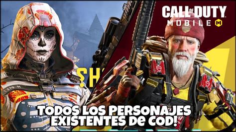 INCREÍBLE TODOS LOS PERSONAJES EXISTENTES DE CALL OF DUTY MOBILE YouTube