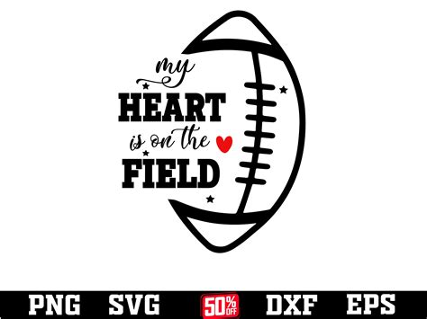 My Heart Is On That Field Svg Football Mom Svg On That Field Svg Football Mom Shirt Etsy