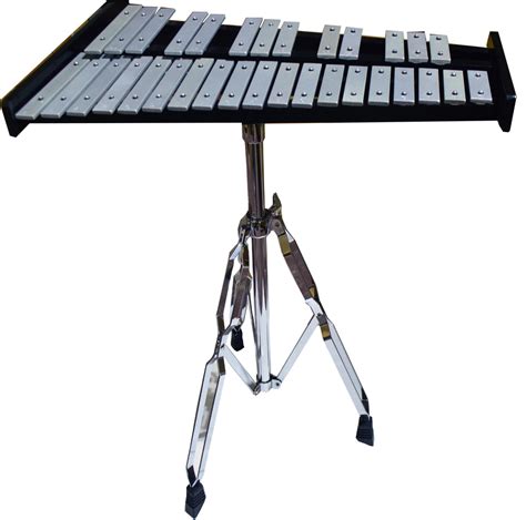 32 Notes Percussion Glockenspiel Bell Kit With Practice Pad Mallets