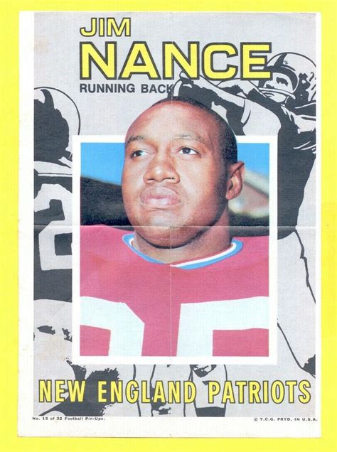 Topps Jim Nance New England Patriots Mini Posters Inserts Ebay