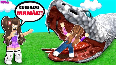 FUGIMOS DE UMA COBRA GIGANTE Roblox Escape A Giant Snake YouTube