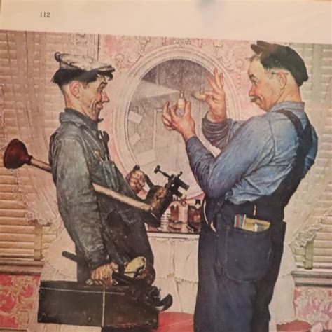 Bathroom Prints Norman Rockwell Etsy
