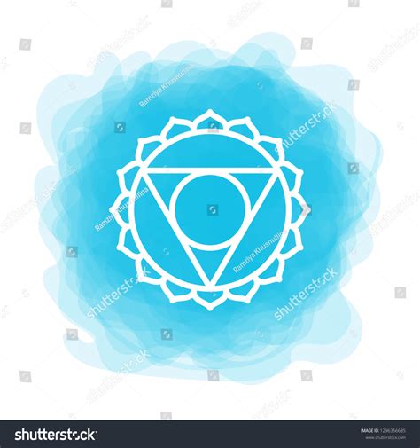 Vishuddha Icon Fifth Guttural Chakra Vector Stock Vector Royalty Free