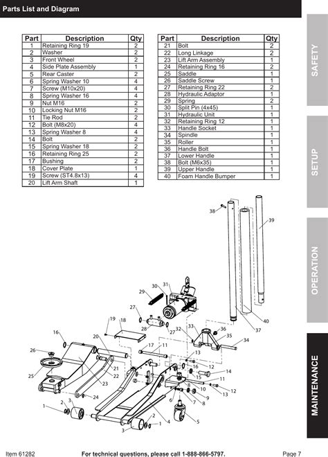 Harbor Freight 3 Ton Low Profile Steel Heavy Duty Floor Jack With Rapid Pump Product Manual