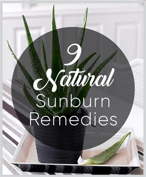 9 Natural Sunburn Remedies - Society19