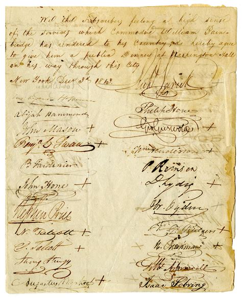 admission ticket  signed subscription statement   naval dinner