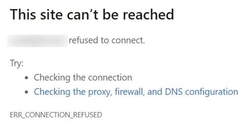 Cómo resolver el error ERR CONNECTION REFUSED Infranetworking