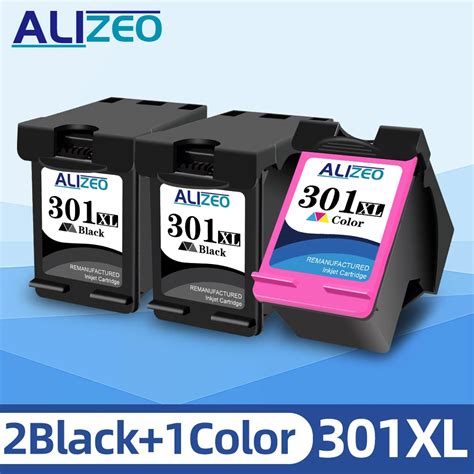 Alizeo Ink Cartridge 301xl For Hp 301 Xl Remanufactured Replacement