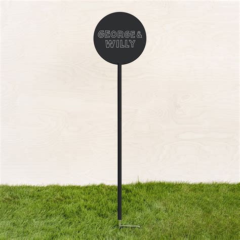 Stake Circle Sign Business Stake Sign For Lawn George And Willy