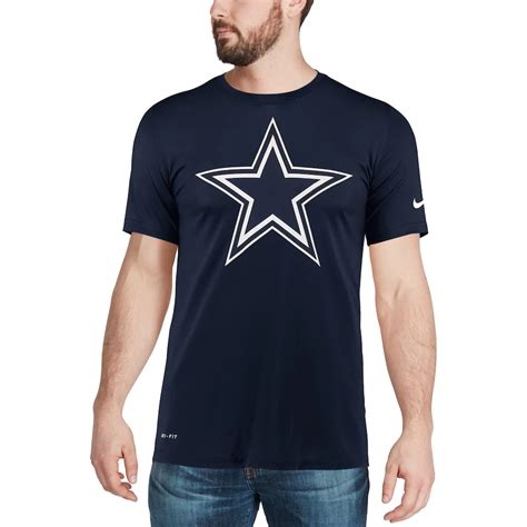 Mens Dallas Cowboys Nike Navy Legend Performance Logo Essential 3 T Shirt