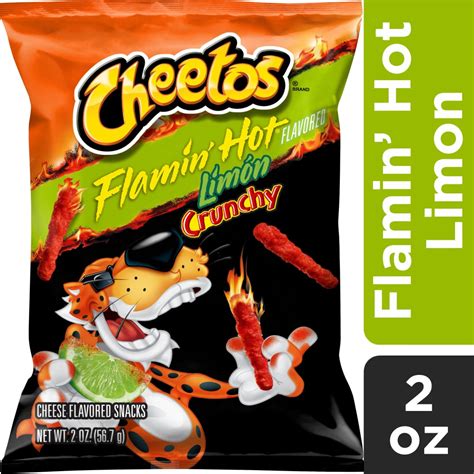 Cheetos Crunchy Cheese Flavored Snacks Flamin Hot Limon Flavored Oz Oz Kroger