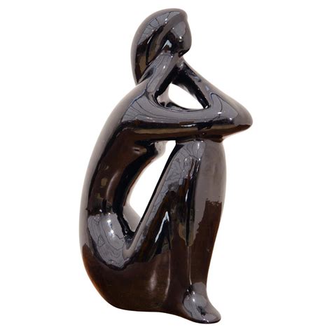 Ceramic sculpture of naked girl by Jitka Forejtová s Czechoslovakia For Sale at stDibs