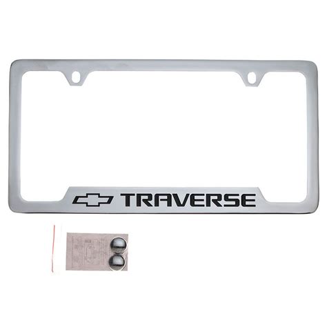 2018 Traverse License Plate Frame Chrome Traverse Logo 19330383 License Plate License Plate