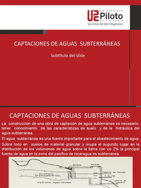 Captacion De Aguas Subterraneas Pdf Ingeniería Ambiental Ambiente