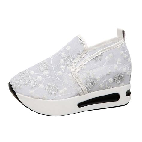 Guttear Fashion Sneakers for Women 2025, Floral Embroidery Breathable
