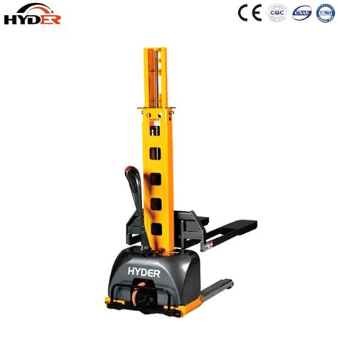 Kg Mm China Hyder Full Electric Pallet Self Lifting Stacker