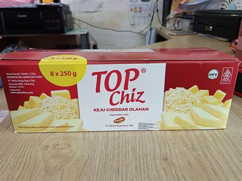 Prochiz Top Chiz Keju Cheddar Olahan Cheddar Cheese Block 2kg 250g