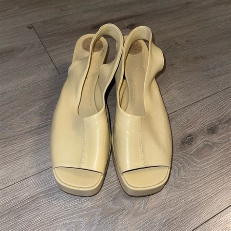 Bottega Veneta Shoes Bottega Veneta Leather Slingback Block Heel Sandals In Nude Poshmark