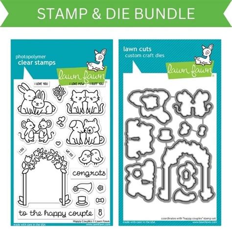 Lawn Fawn - Stamp & Die Bundle - HAPPY COUPLES