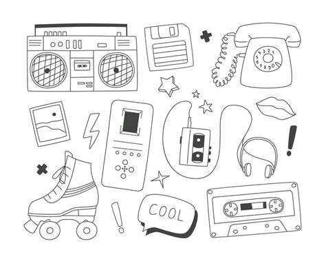 doodles vector art icons  graphics