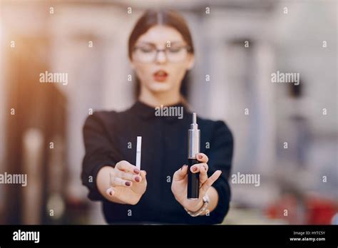 Beautiful Brunette With Glasses Stock Photo Alamy