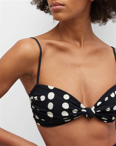 Johanna Ortiz Somba Polka Dot Knot Bikini Top Neiman Marcus