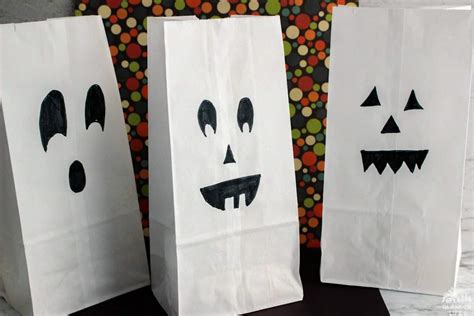 Paper Bag Halloween Luminaries Craft | Easy Campground Decorations
