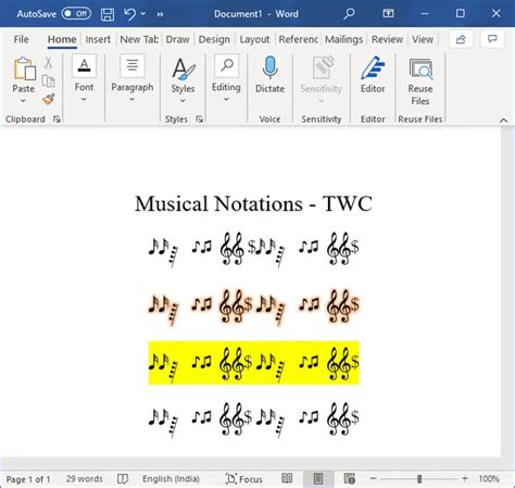 Jak wstawiać notatki i symbole muzyczne w programie Microsoft Word PL