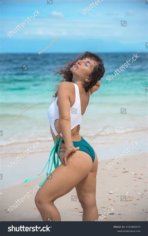 Brunette Girl Swimsuit Enjoy Sea Portrait Stock Photo 2193882675 Shutterstock