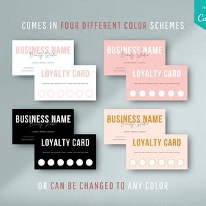 Editable Loyalty Card Template Beauty Salon Stamp Card Design Lash