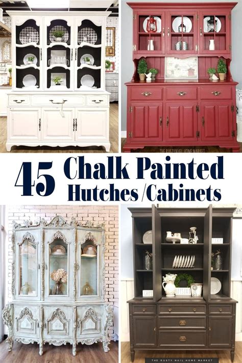 Chalk Painted Hutch And China Cabinet Ideas Artofit