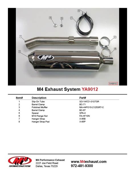 2001 05 Yamaha Fz1 Slip On Polished Shop M4 Exhaust