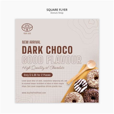 Premium Psd Flat Design Donuts Shop Template