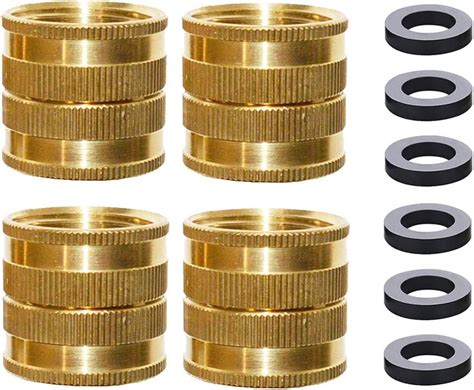 Amazon HQMPC Brass Garden Hose Connectors Double Female Swivel