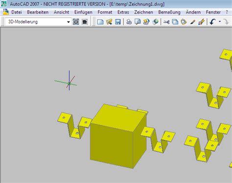 Volumenkörper verändert sich zu Quader Autodesk Rund um AutoCAD