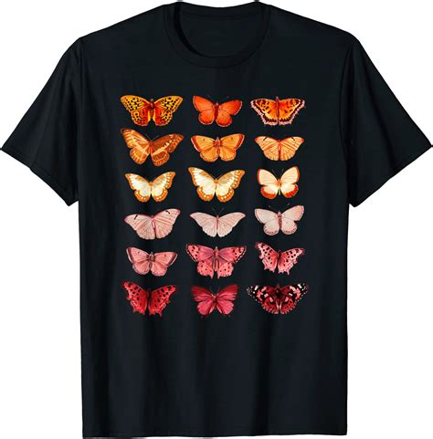 Lesbian Flag Color Butterfly Subtle Sapphic Pride Aesthetic Classic Shirt